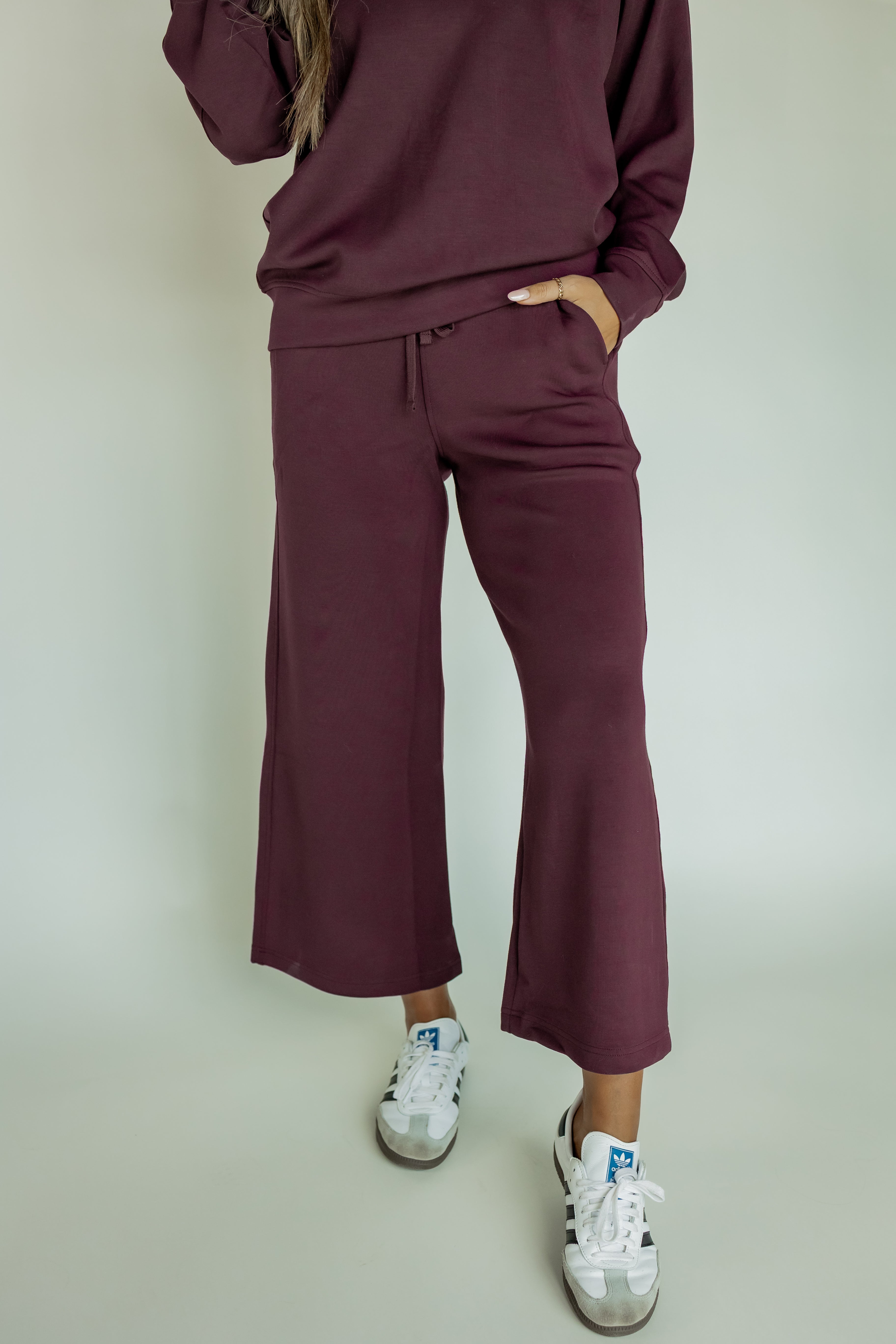 THE DARK CHERRY SCUBA SET | WIDE PANTS ONLY – HARCO