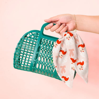 CHRISTMAS BASKET WITH SANTA SCARF