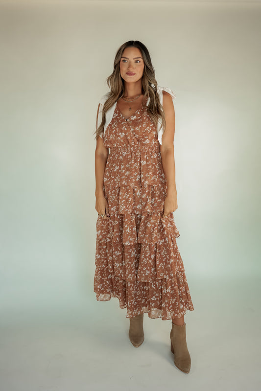 THE ROMANTIC CHARM TIERED FLORAL DRESS