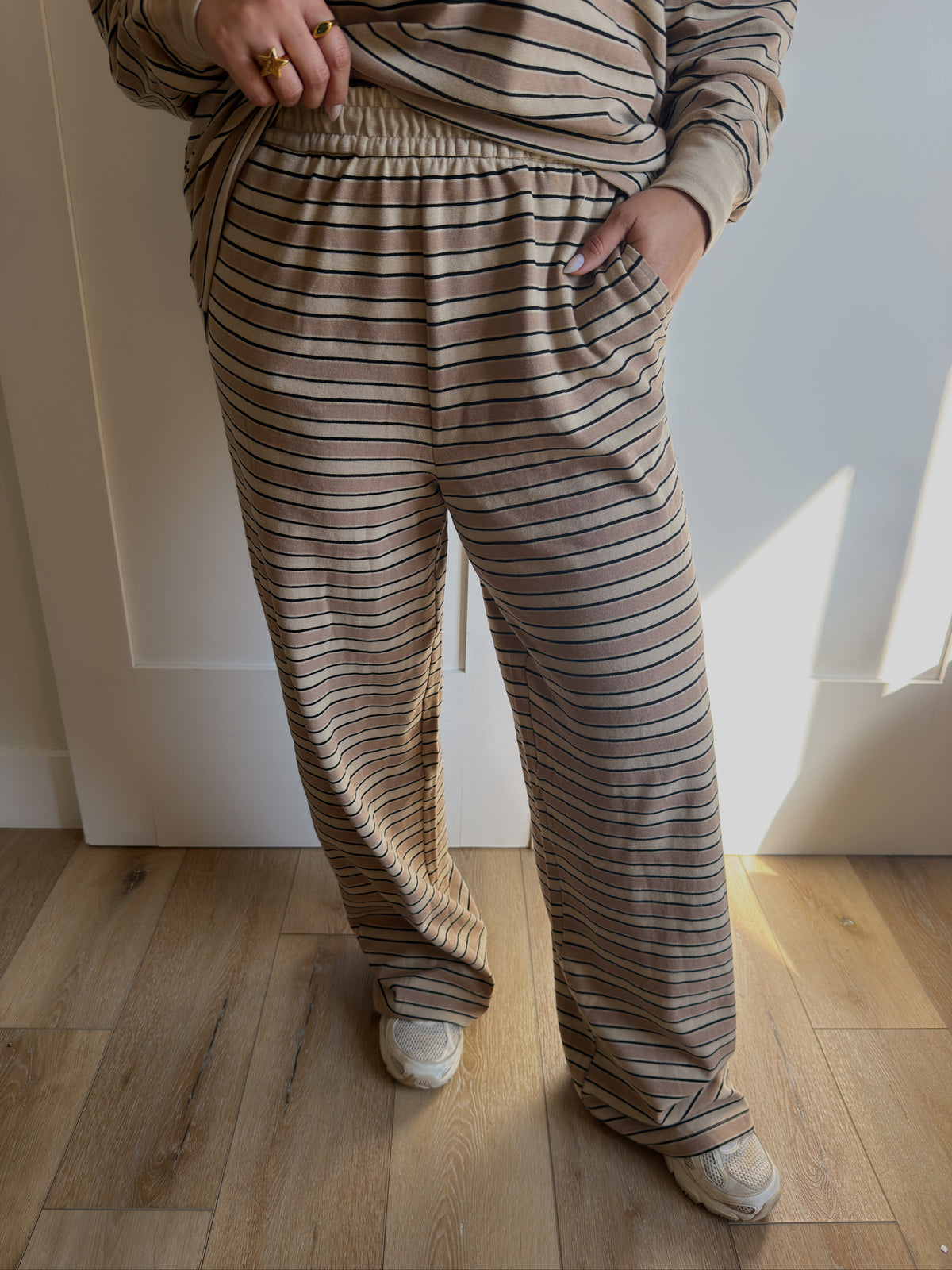 LONG SLEEVE STRIPE SET | CINAMMON SUGAR