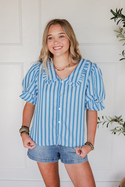 THE SWEET STRIPE FEMININE BLOUSE