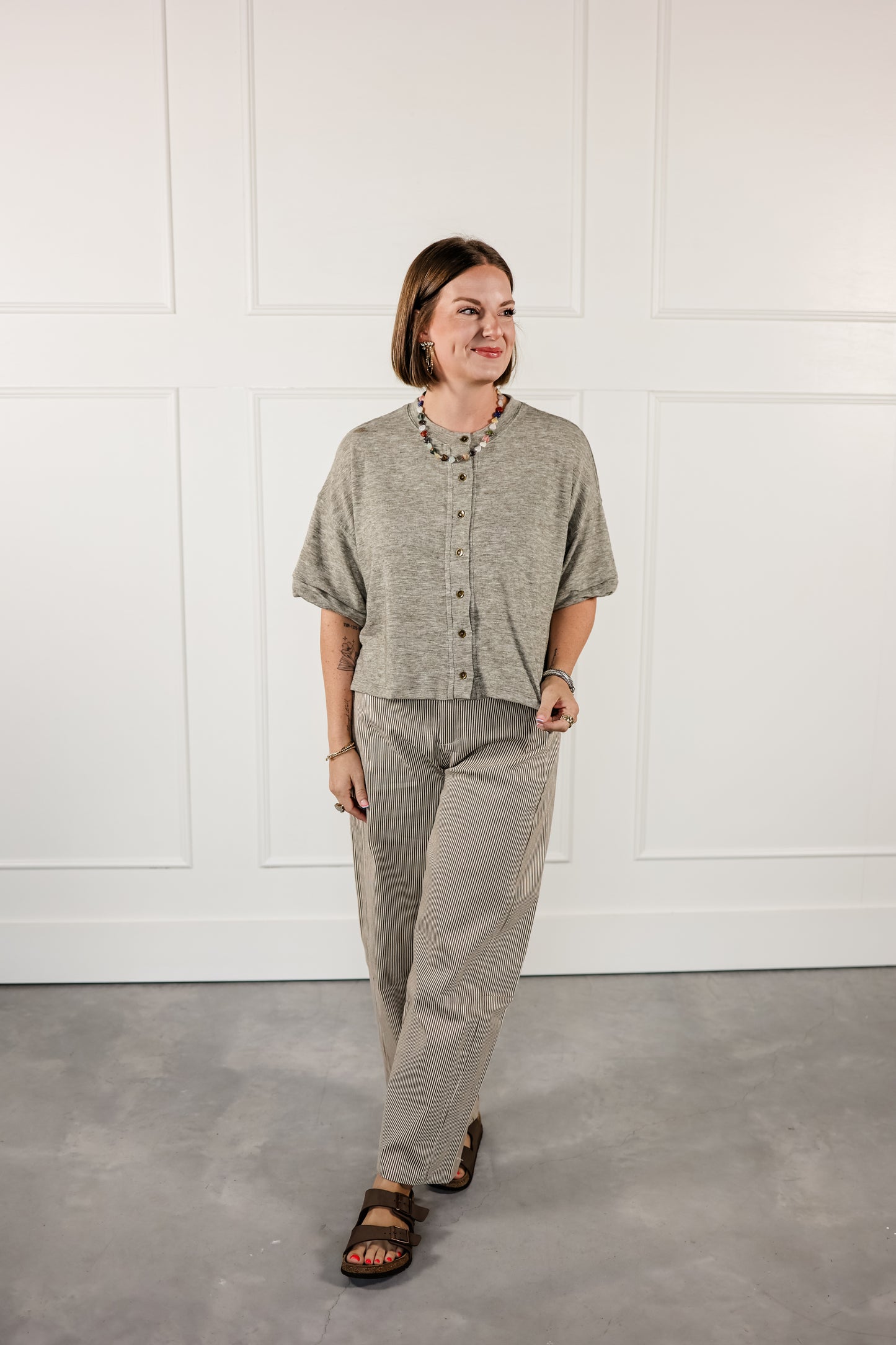THE CLASSIC BUTTON KNIT TOP