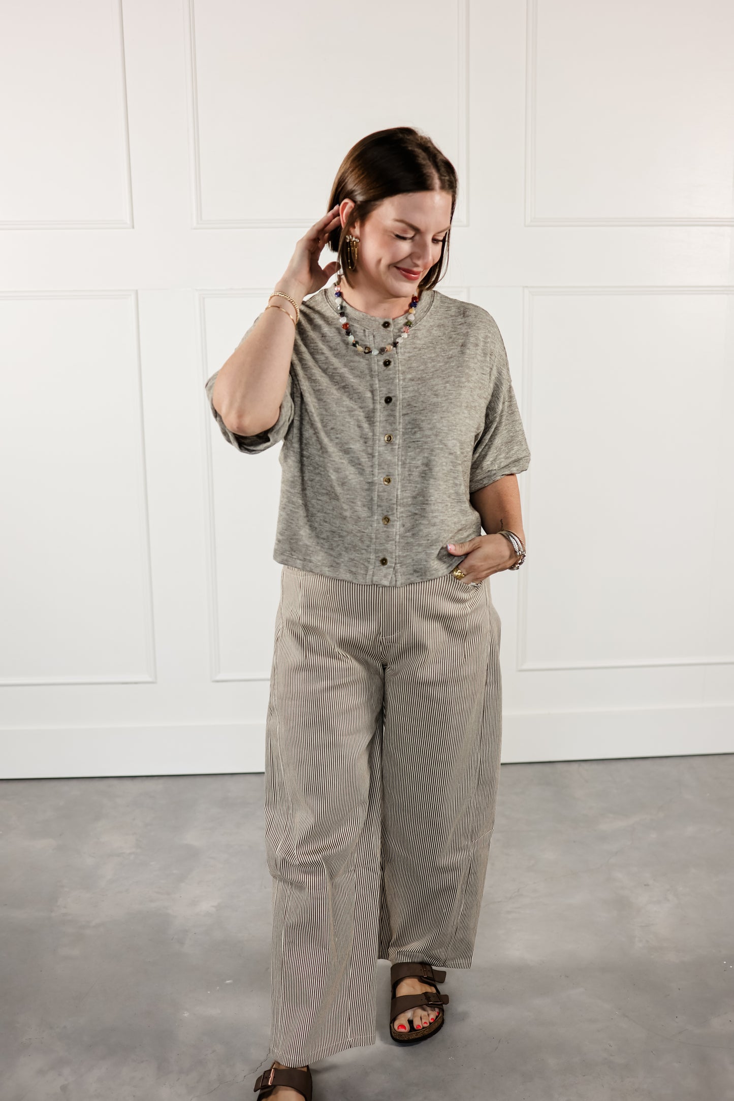 THE CLASSIC BUTTON KNIT TOP