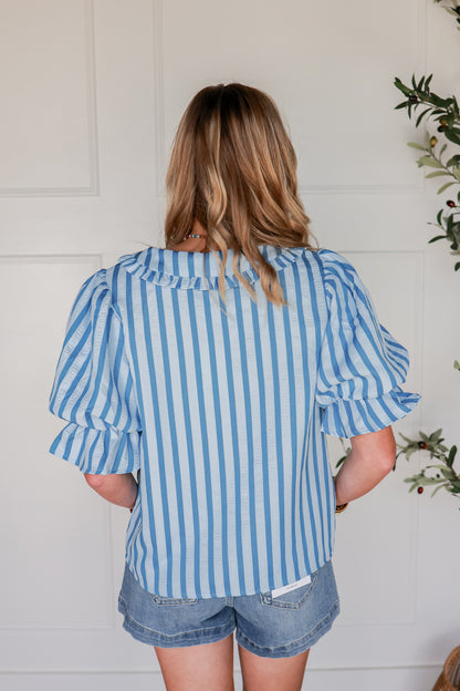 THE SWEET STRIPE FEMININE BLOUSE