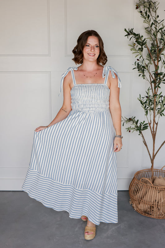 THE HAMPTON STRIPED MAXI