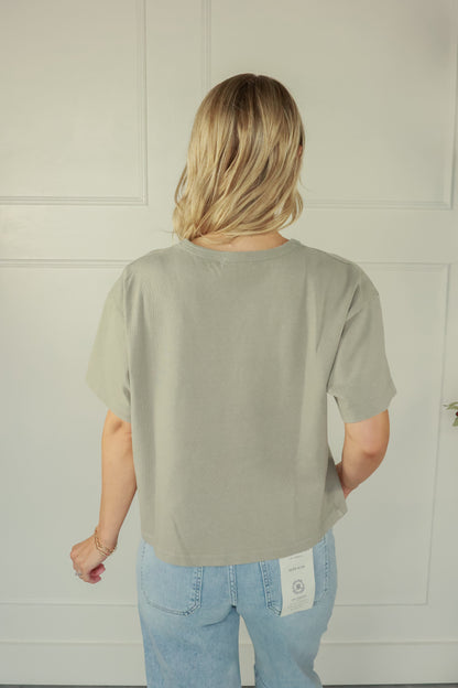 THE EVERGREEN CREW CROP TOP
