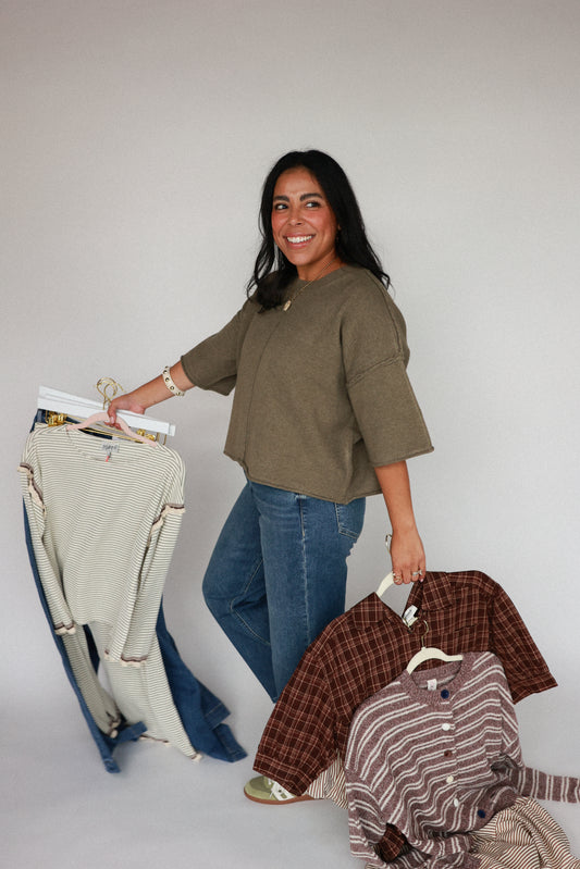 THE OVERSIZED CREWNECK | OLIVE