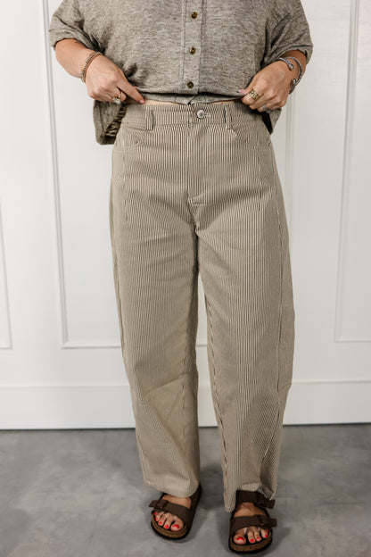 THE COFFEE RUN STRIPE PANTS