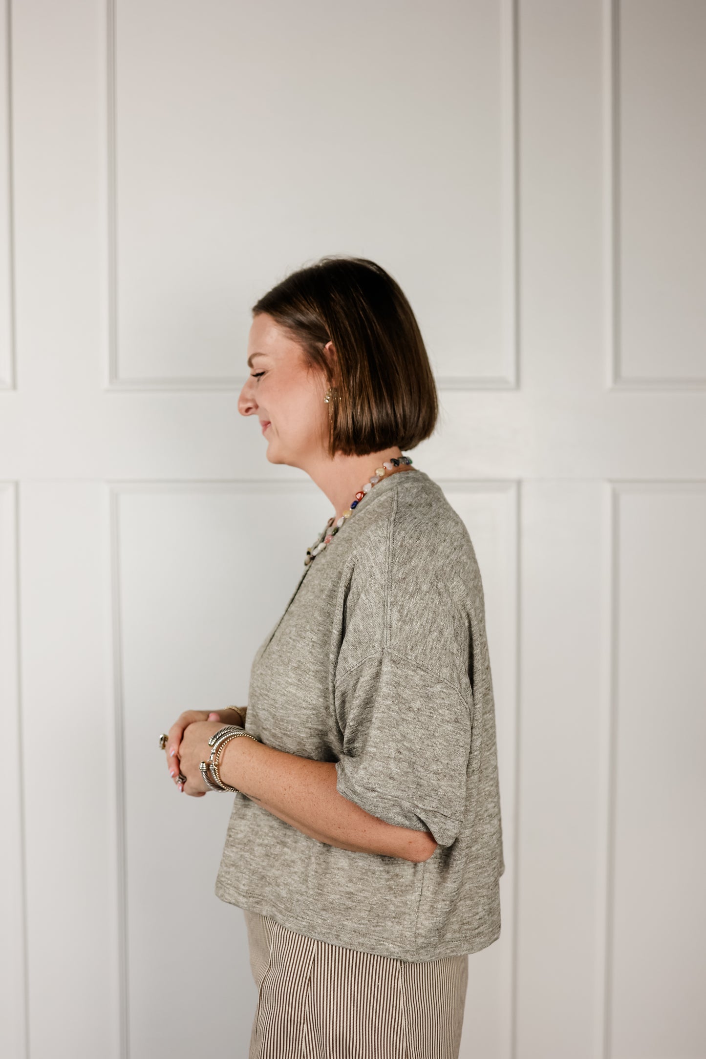 THE CLASSIC BUTTON KNIT TOP