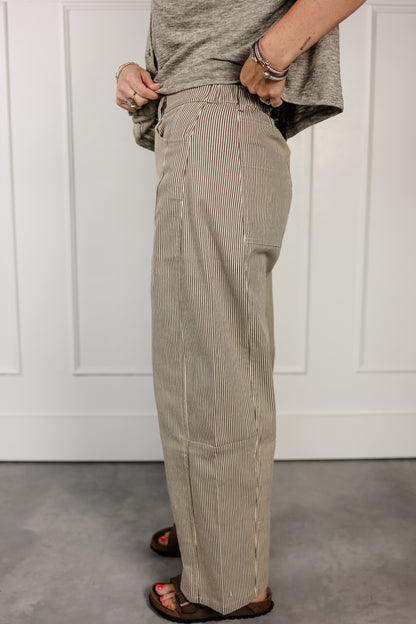 THE COFFEE RUN STRIPE PANTS