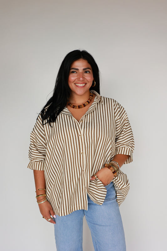 THE MOCHA STRIPE TOP