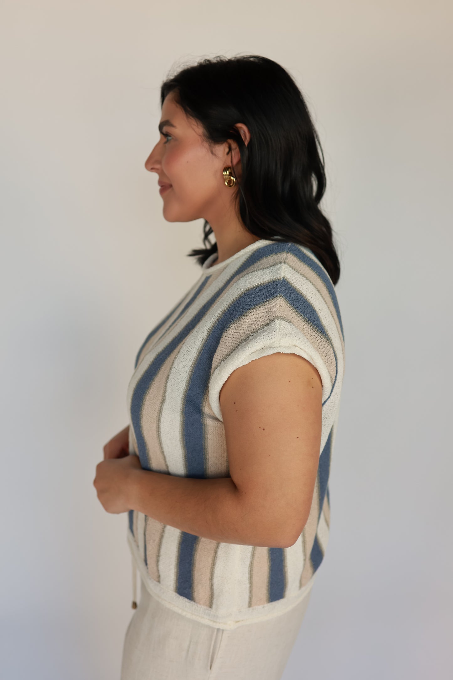 THE NAUTICAL KNITTED STRIPED TOP