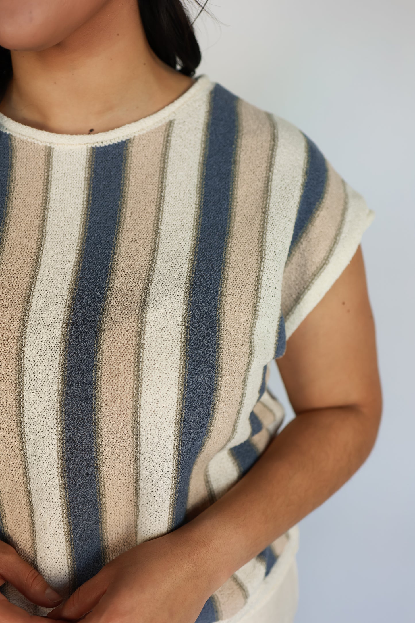 THE NAUTICAL KNITTED STRIPED TOP