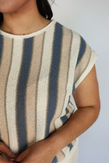 THE NAUTICAL KNITTED STRIPED TOP