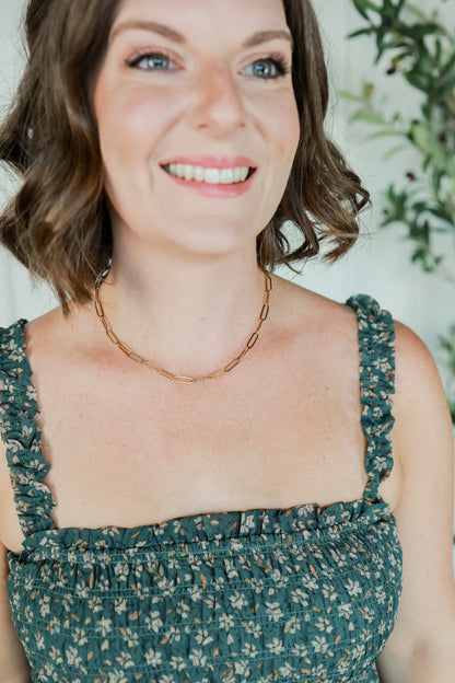 THE CHAIN LINK NECKLACE | GOLD