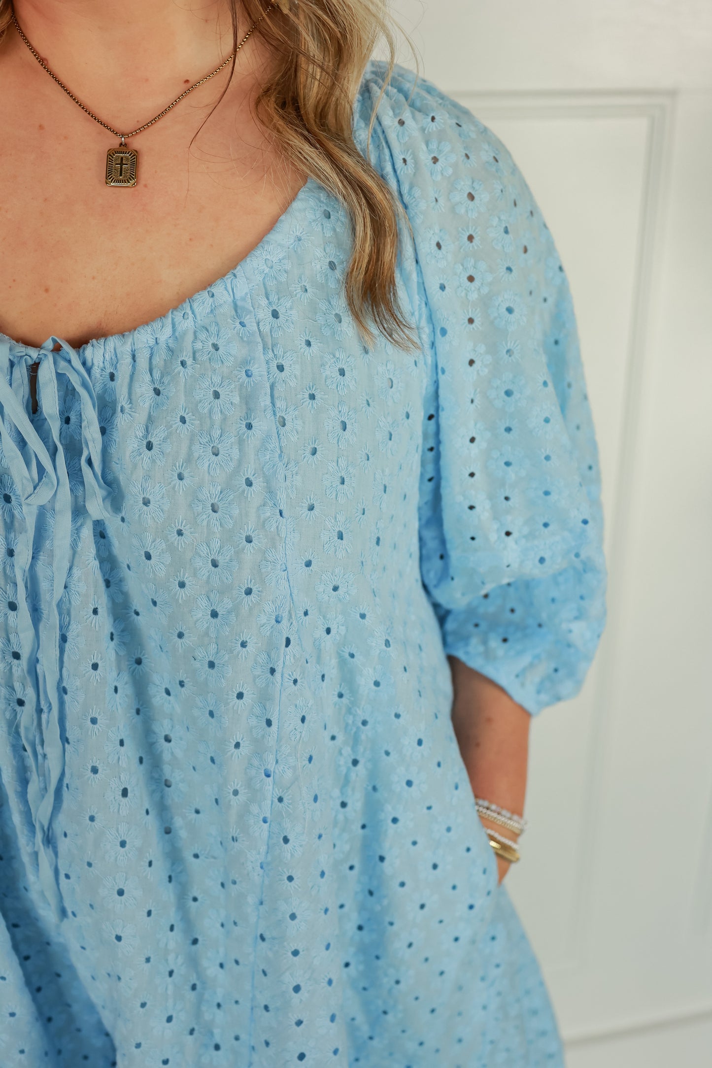 SKY BLUE FLORAL ROMPER