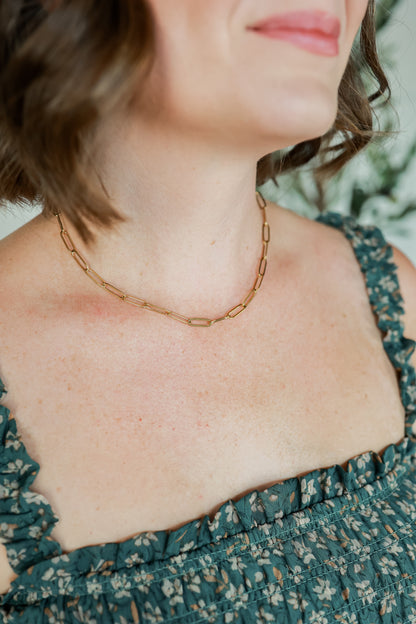 THE CHAIN LINK NECKLACE | GOLD