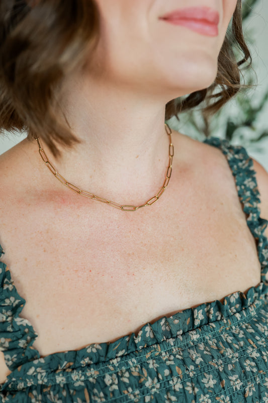 THE CHAIN LINK NECKLACE | GOLD