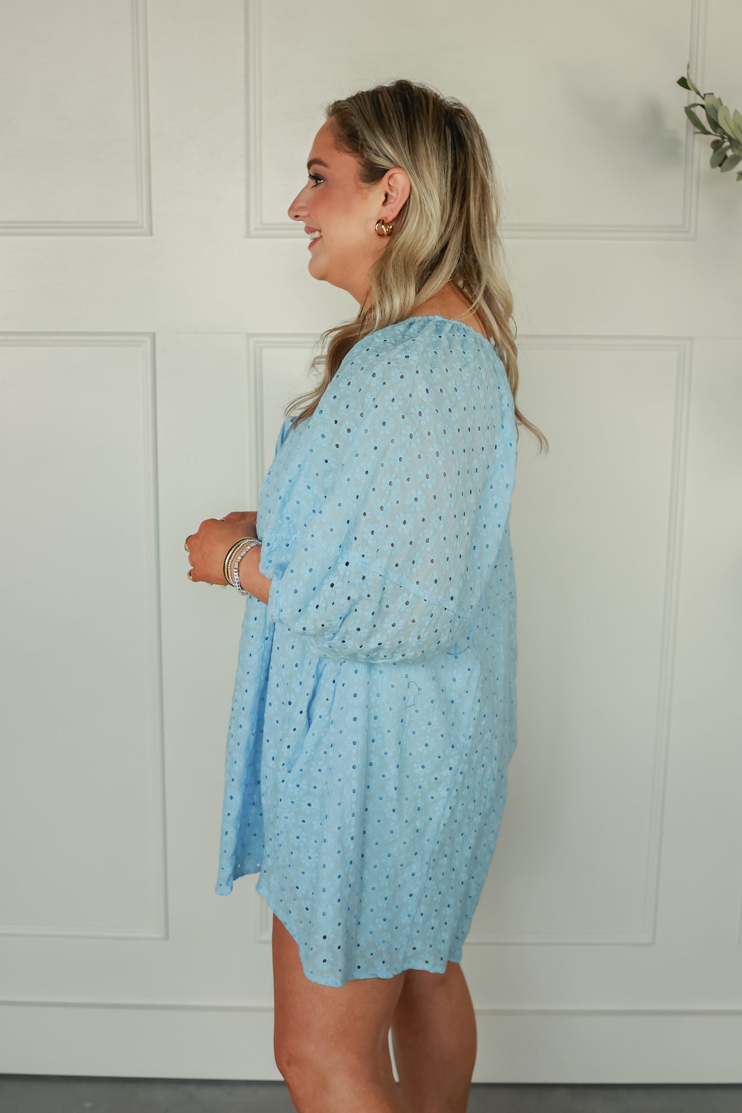 SKY BLUE FLORAL ROMPER
