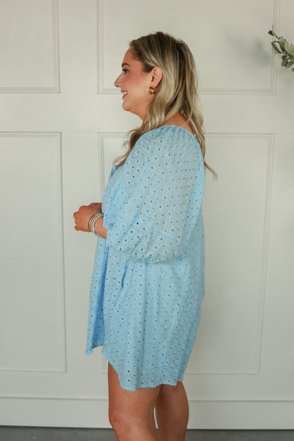 SKY BLUE FLORAL ROMPER