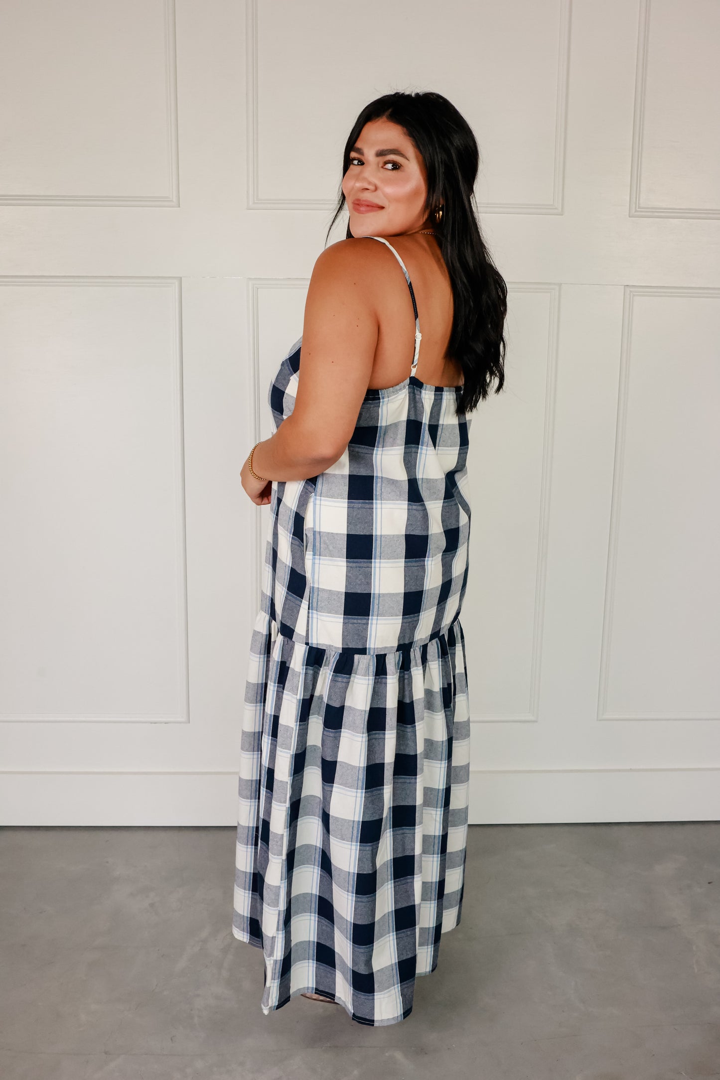THE WEEKEND PLAID MAXI