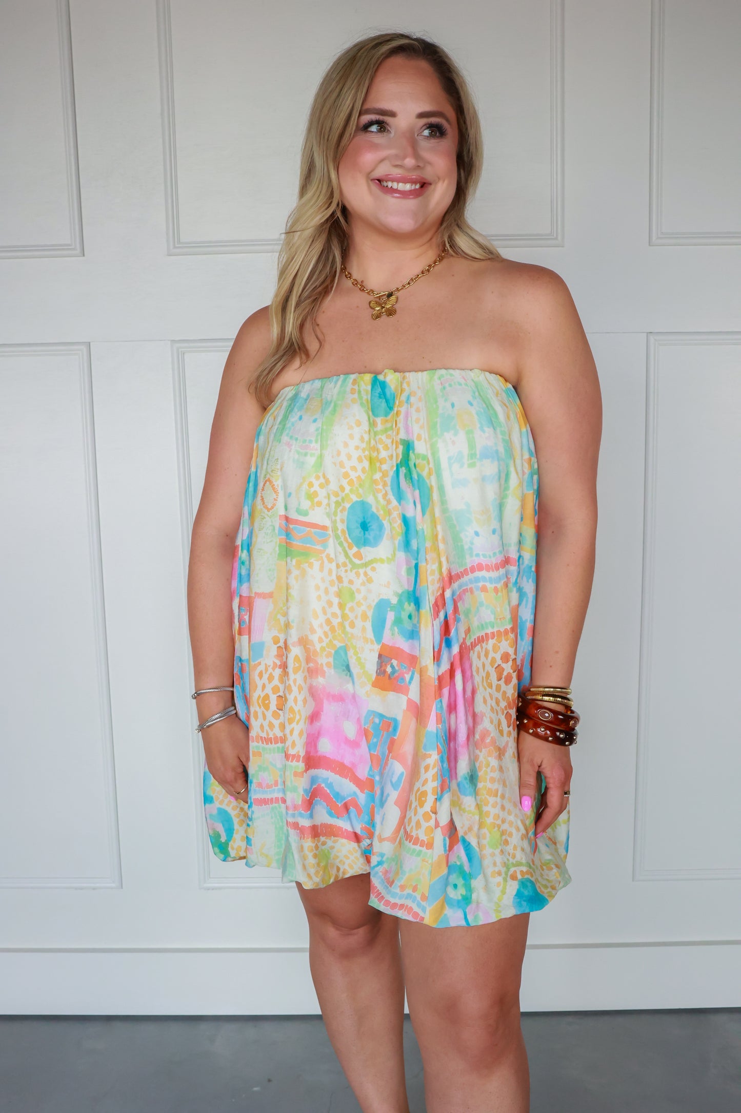 WATERCOLOR BUBBLE DRESS