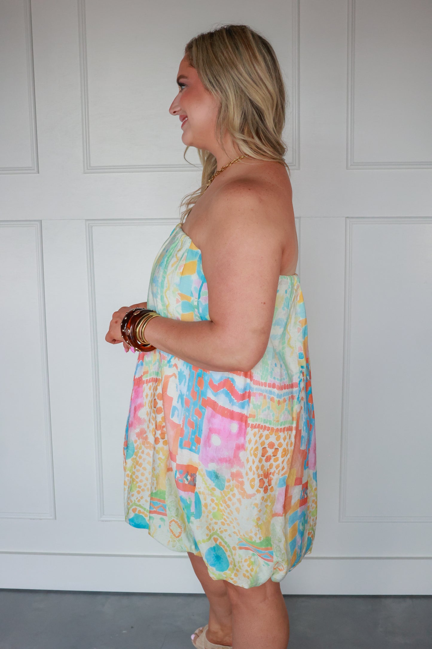 WATERCOLOR BUBBLE DRESS