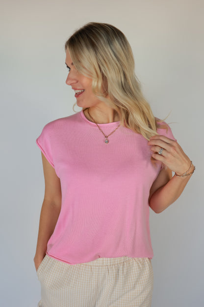 BUBBLEGUM BLISS KNIT SWEATER