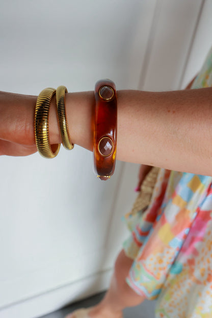 RUTHIE BANGLE | TORTOISE BROWN