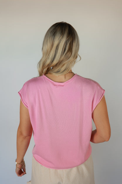 BUBBLEGUM BLISS KNIT SWEATER