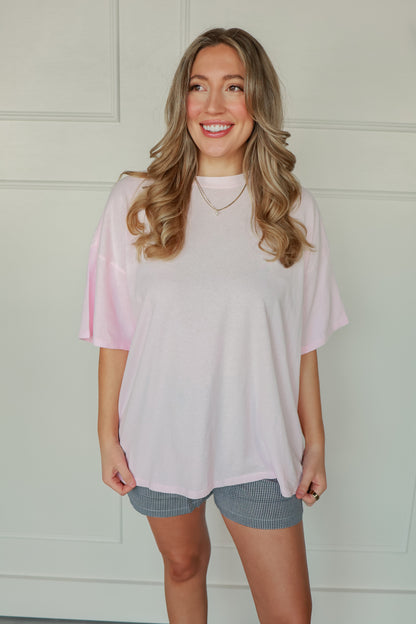 BIG TEE IN SOFT PINK