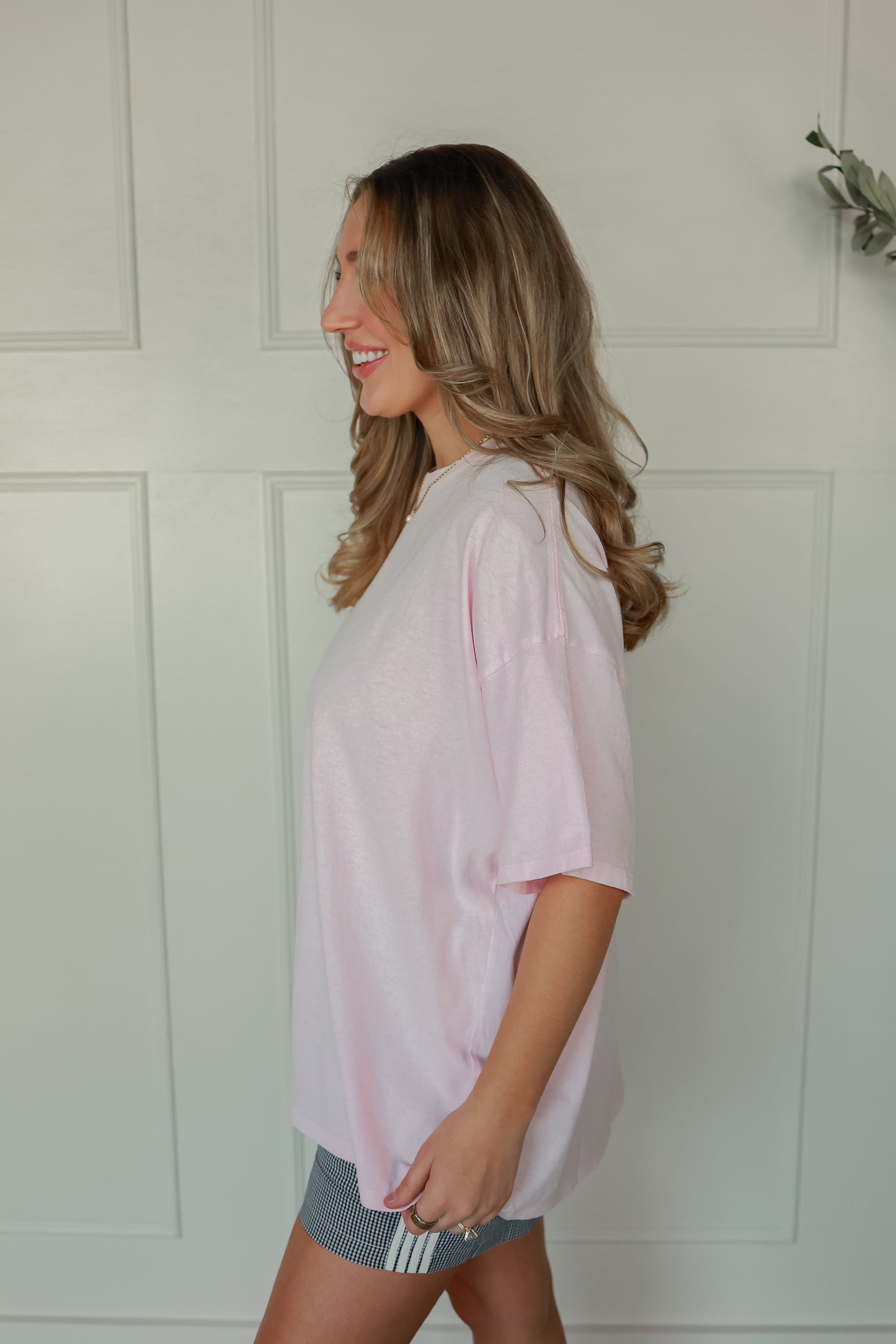 BIG TEE IN SOFT PINK