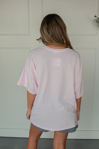 BIG TEE IN SOFT PINK
