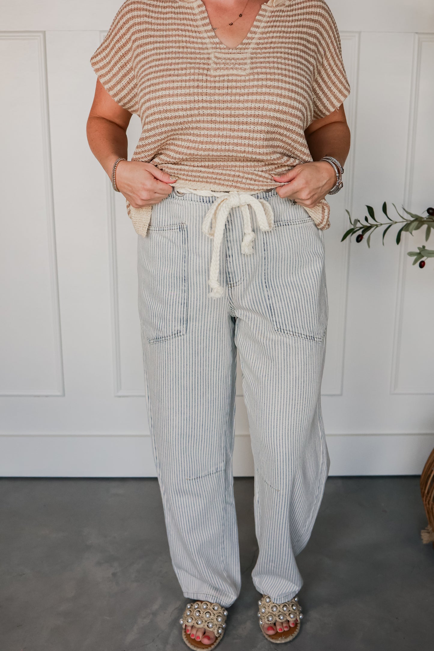 AZURE COAST STRIPED PANTS