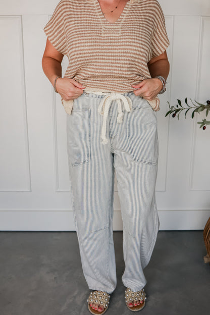AZURE COAST STRIPED PANTS