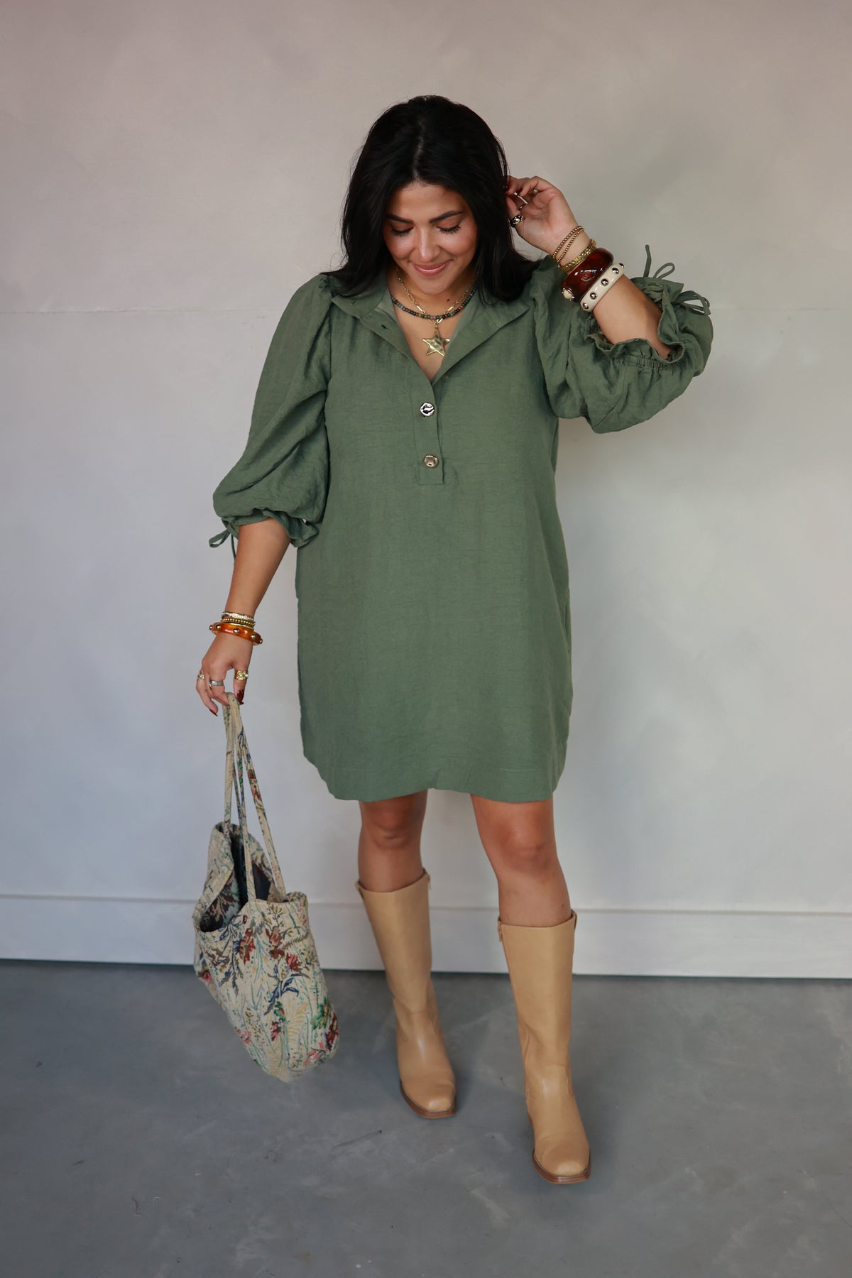 THE OLIVE MOMENT DRESS