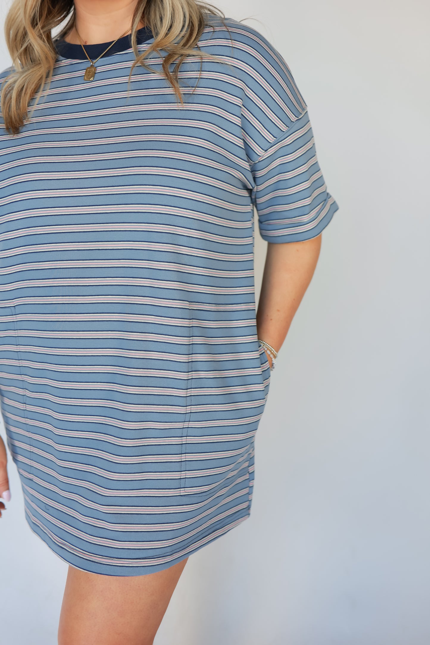 THE EASY STRIPE DRESS | BLUE