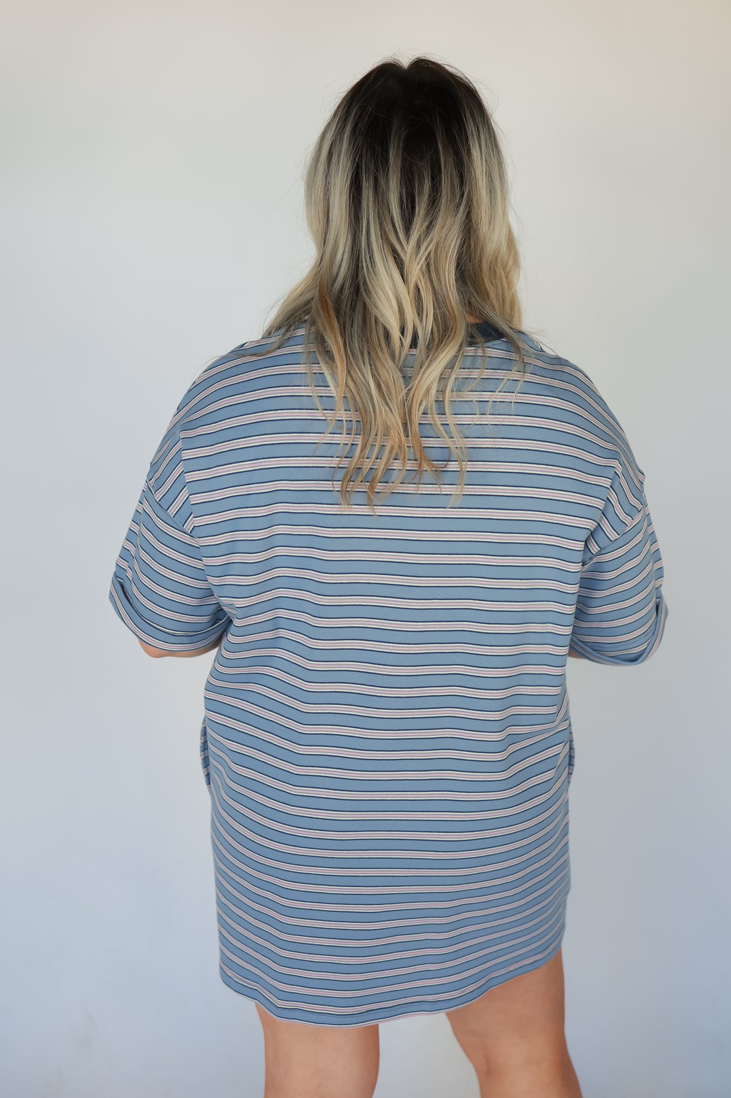 THE EASY STRIPE DRESS | BLUE