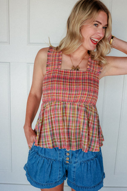 THE FARMER GIRL DENIM SHORTS