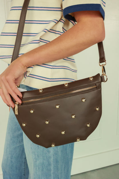 THE CHIC GOLD WESTLYN BUM BAG | CHOCOLATE