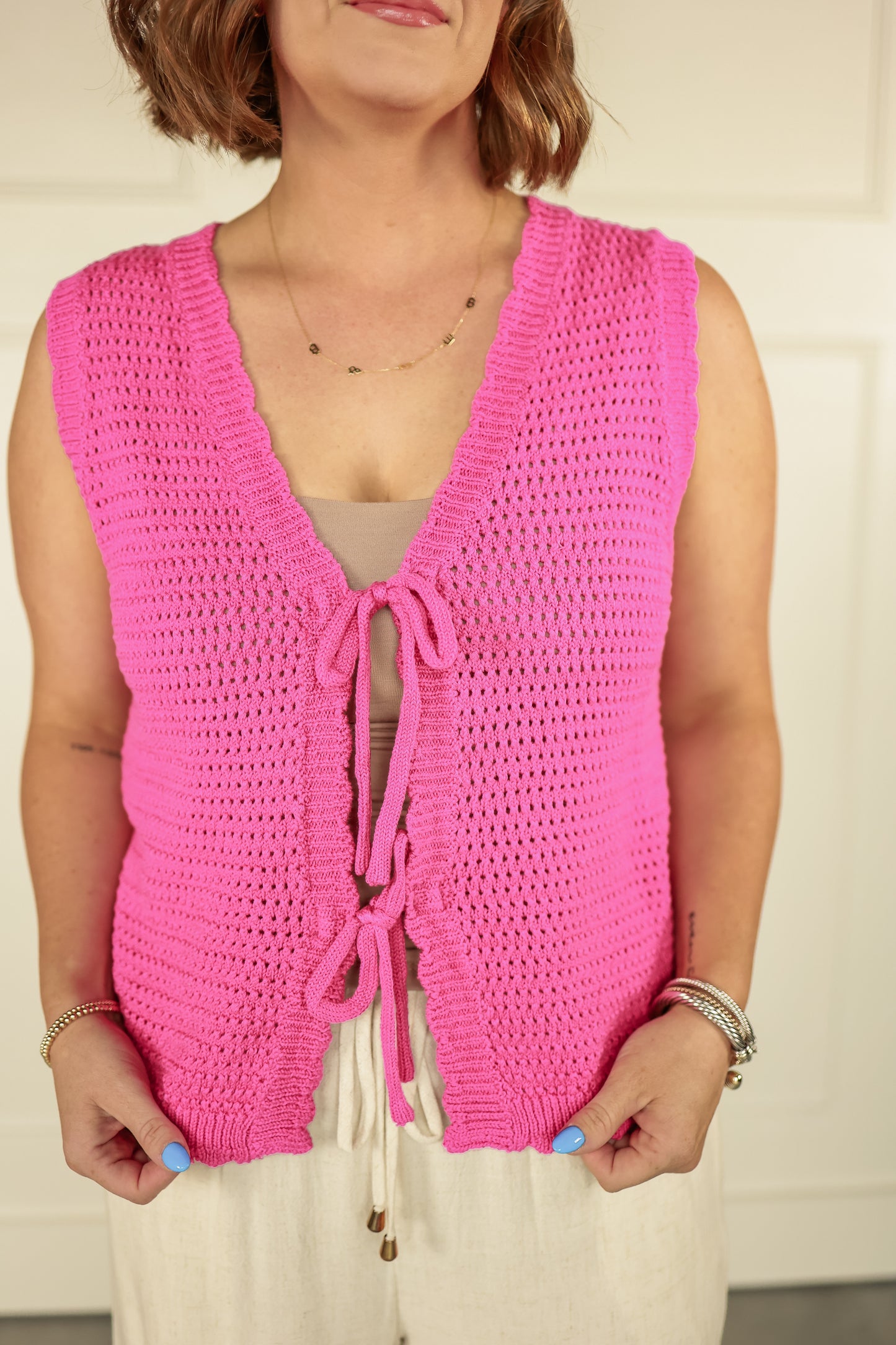 THE FUSCHIA FLING VEST