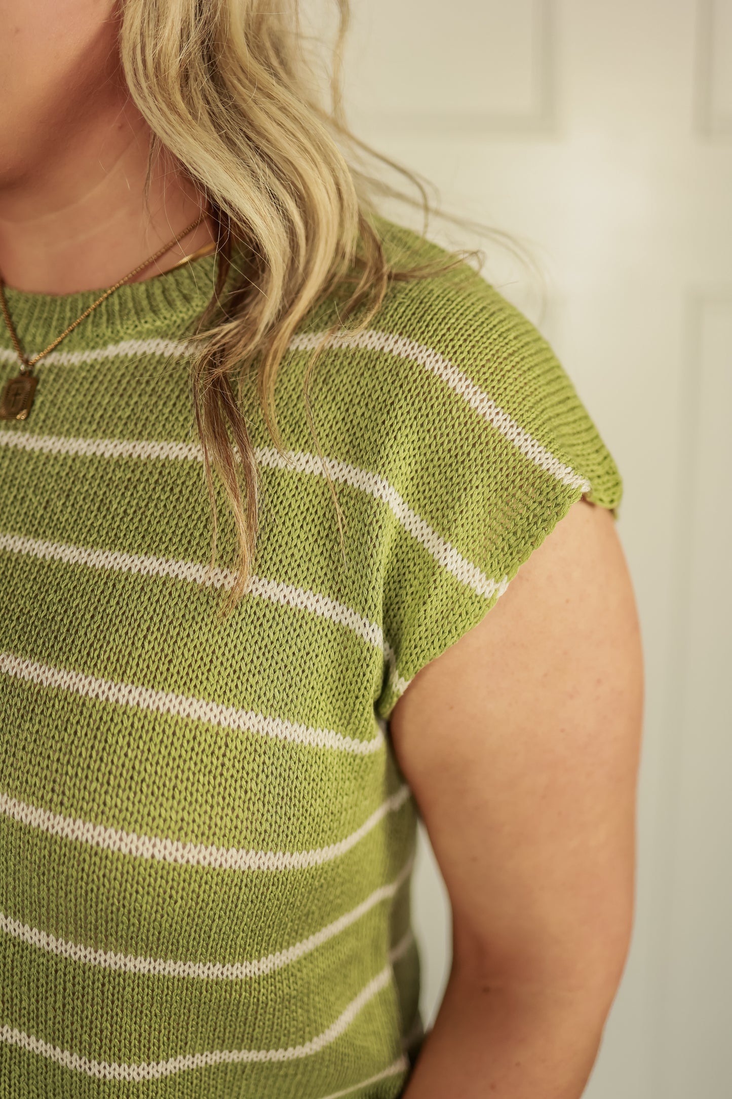 THE CLOVER STRIPED TOP | GREEN