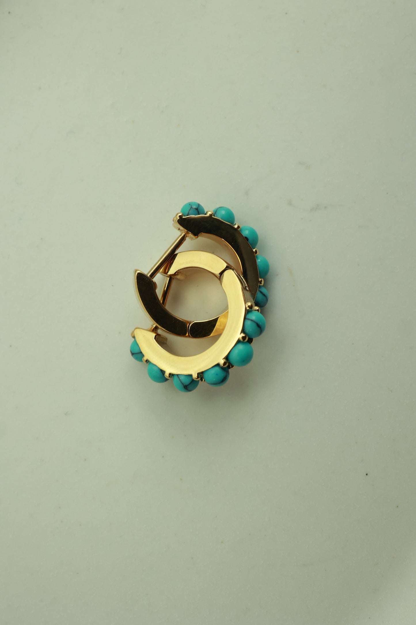 TURQUOISE DOT EARRING