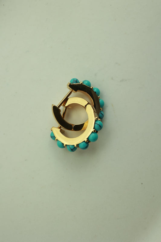 TURQUOISE DOT EARRING