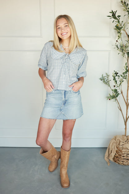 THE PETERPAN BLUE TOP