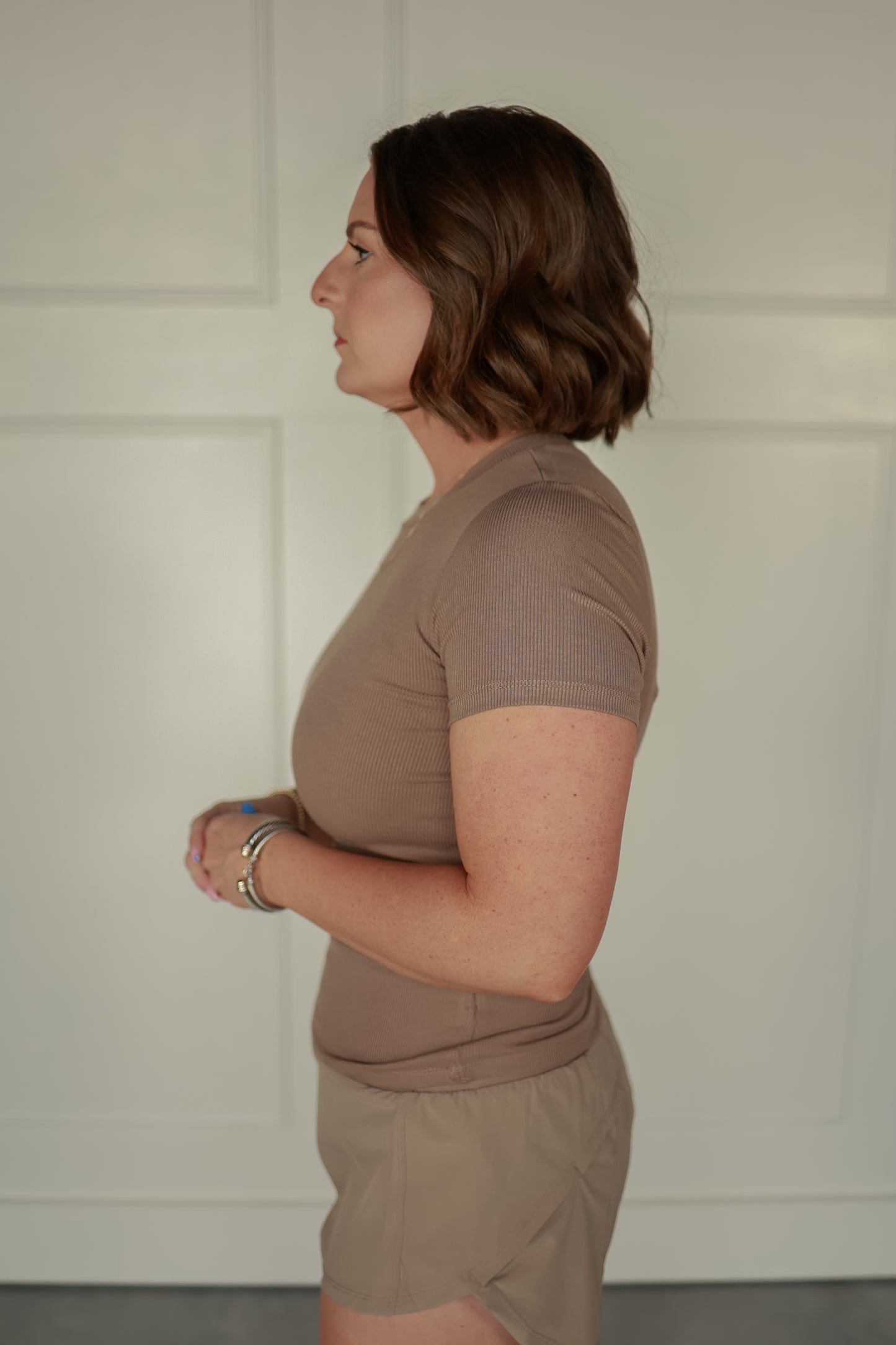 THE SIMPLE RIBBED TEE | SILKEN TAUPE