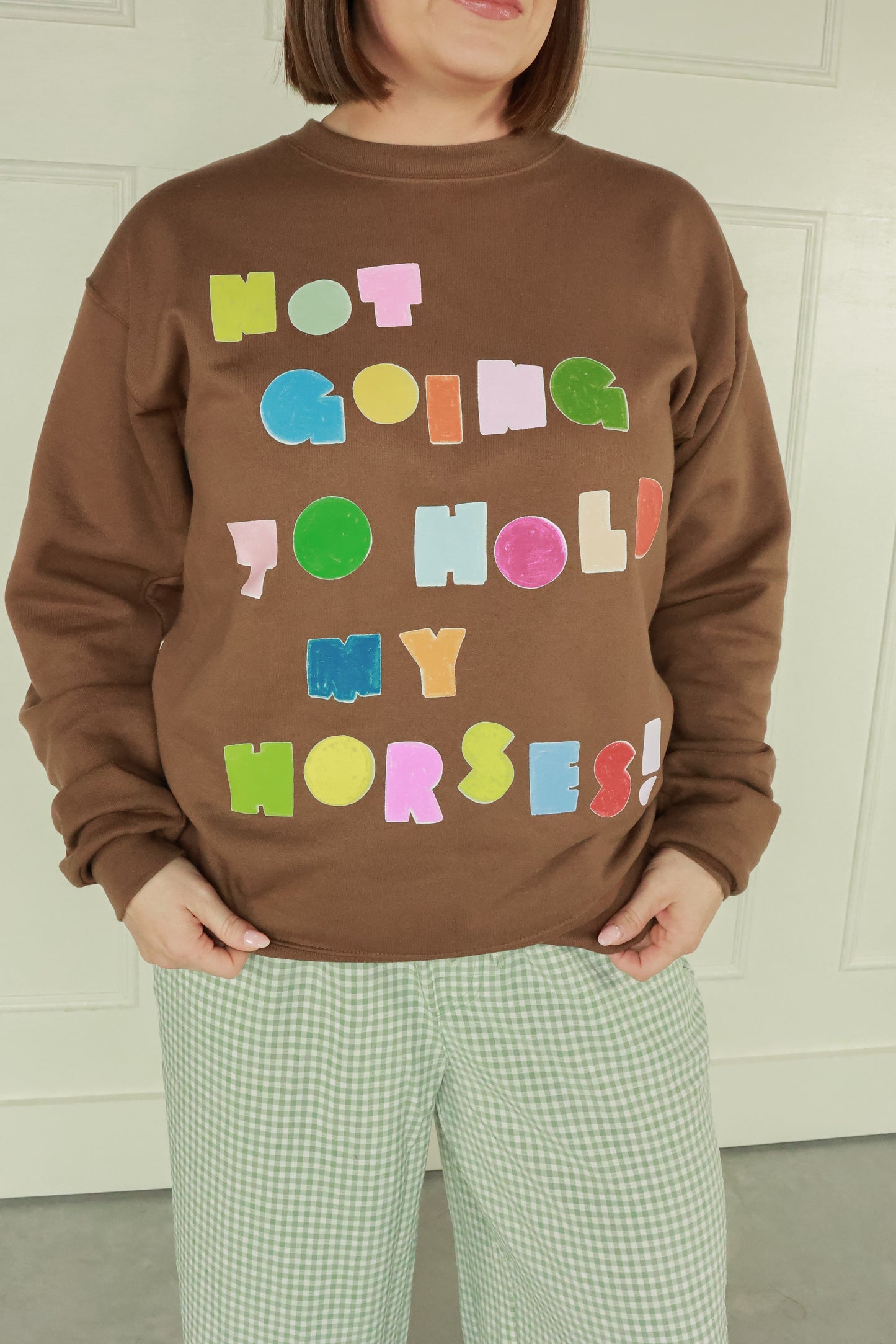 I WON'T HOLD MY HORSES SWEATSHIRT
