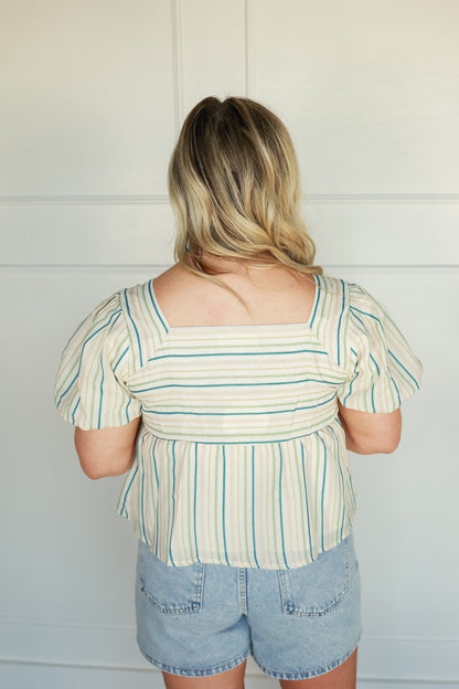 CONFETTI STRIPE BUBBLE TOP