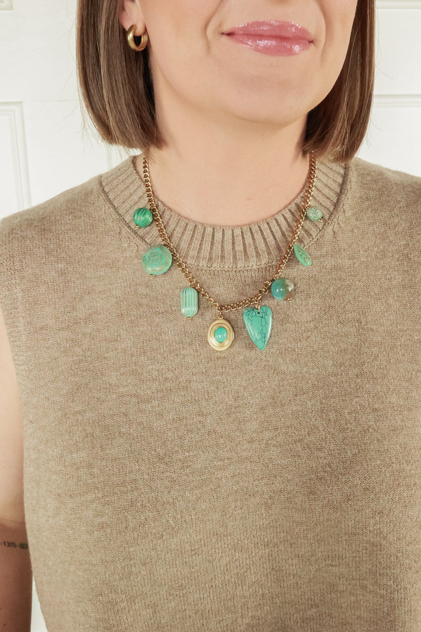 TURQUOISE CHARM NECKLACE