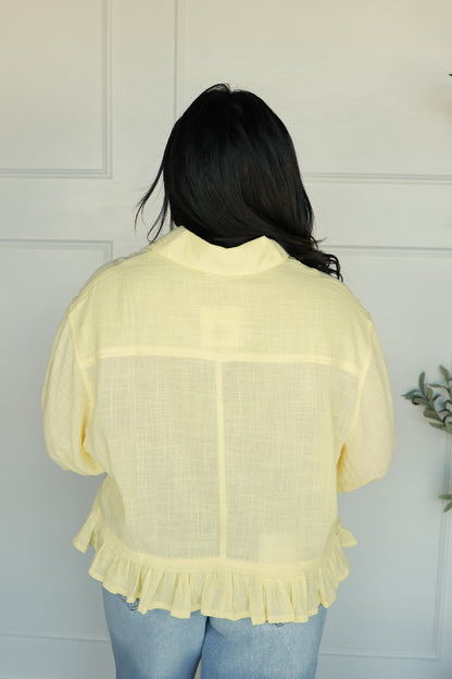 BREEZE RUFFLE HEM TOP | BUTTER